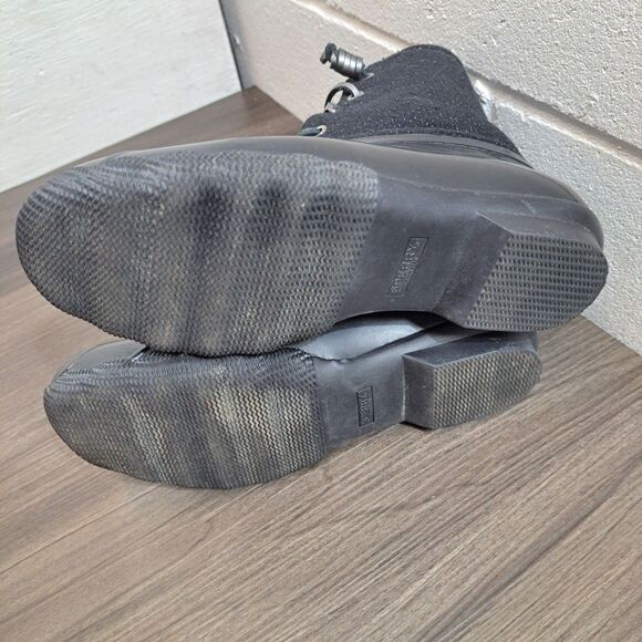 Sperry Saltwater Quilted Wool Rain Duck Boots Black Women's Size 8 Waterproof - Picture 6 of 7